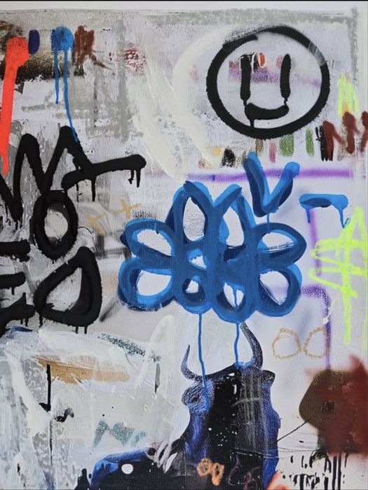 Tedy zet ( XX ), graffiti Bull Run