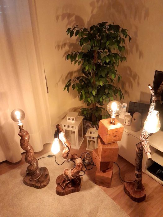 Porta velas em madeira  artesanais