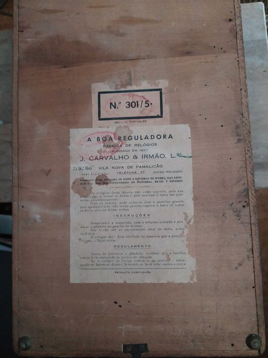 Relógio antigo da Reguladora