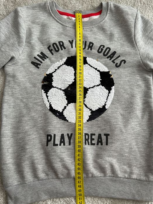 bluza piłka cekiny H&M 134/140