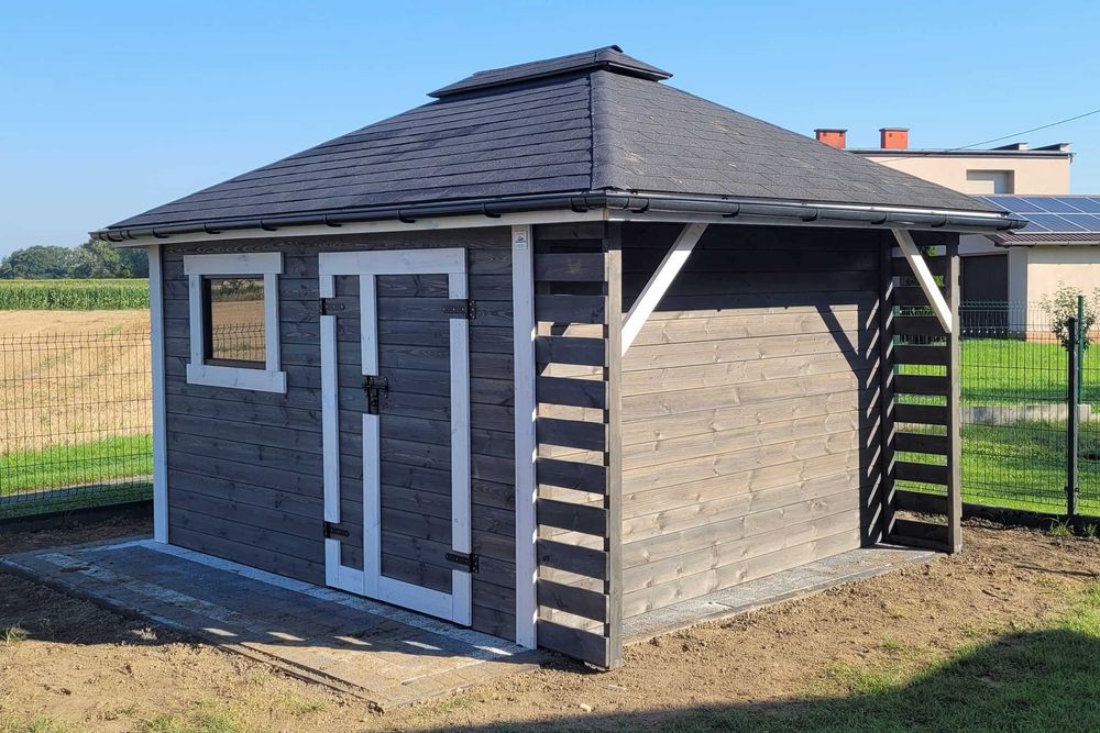 •••• Domek narzędziowy •••• BARTEK 5x4 drewutnia producent DREWNOTRIK