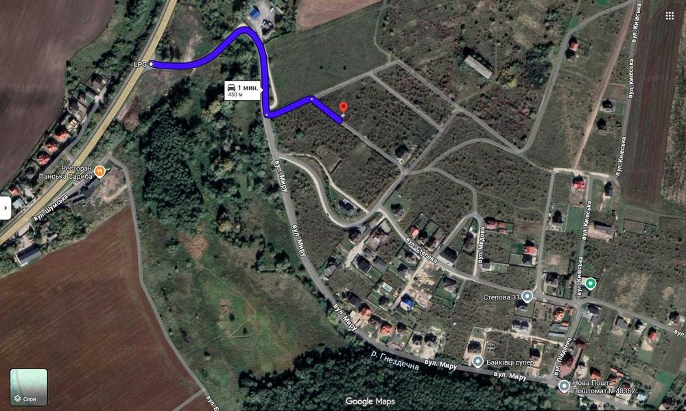 ділянка у с. Байківці в передмісті Тернополя