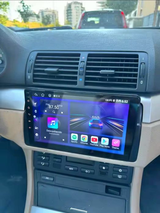 Rádio Android 14 com GPS BMW E46 (Novo)