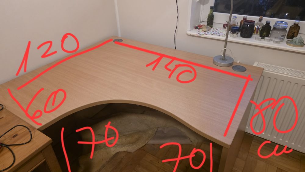 Biurko narożne z nadstawka