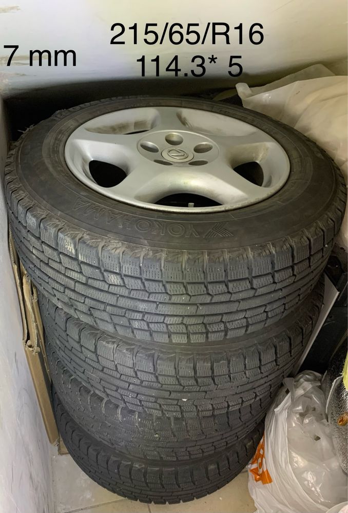 Диски 215/65 R16 резина зима 7мм.Датчики давления Lexus/ Toyota: 110 ...