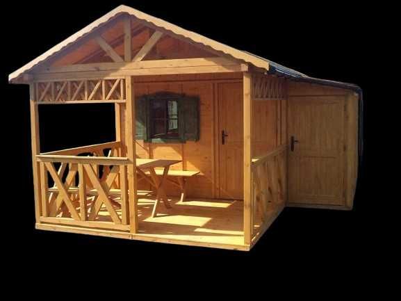 DOMEK MICHAŚ 3x5,25 z przybudówką Impregnowany+Podłoga Taras Producent