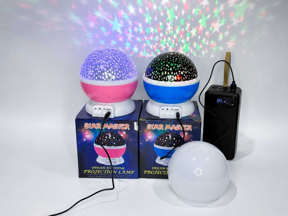 Нічник-проектор Star Master Dream "Зоряне небо" обертаючийся від батарейок та USB