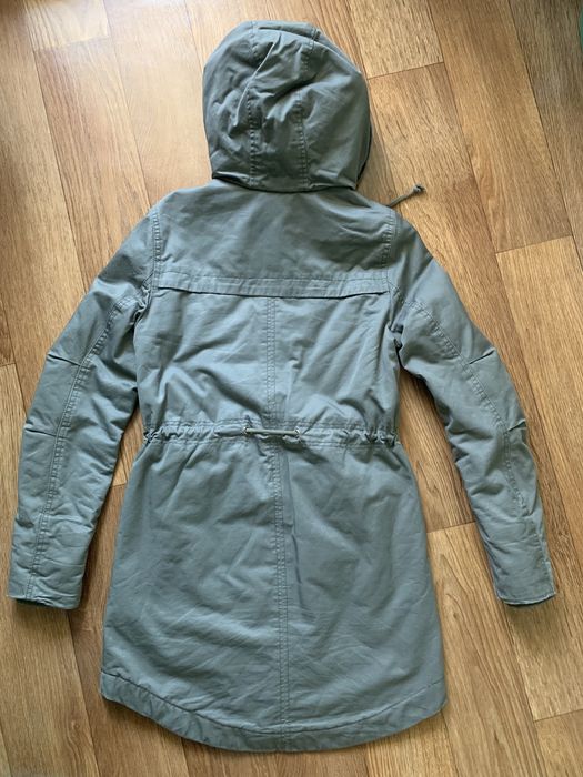 Женская парка H&M хаки, куртка, ветровка, карточка