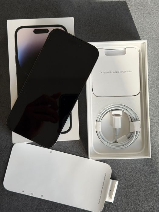 iPhone 14 Pro 128 GB Space Black – Stan bardzo dobry, kpl, etui, folie