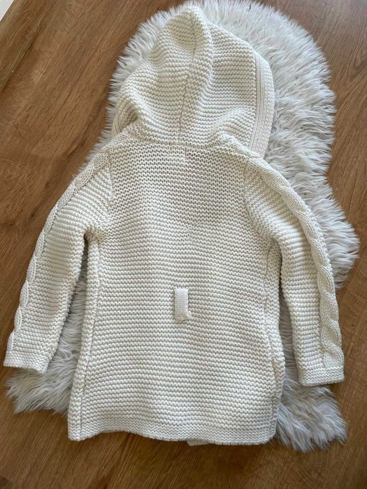 Kardigan sweter kremowy vintage  92  r. 18 - 24