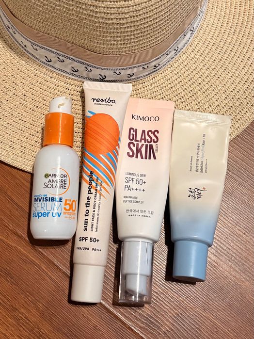 Krem SPF50 kimoco beauty of Joseon garnier resibo do twarzy