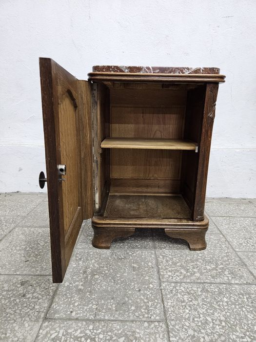 Szafka art deco z marmurowym blatem komoda Francja /