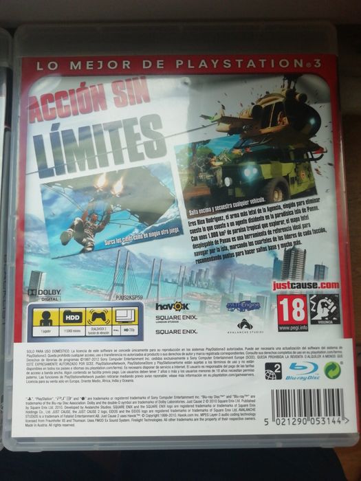 Tomb Raider, Dishonored, Splinter Cell Blacklist e Just Cause 2  PS3