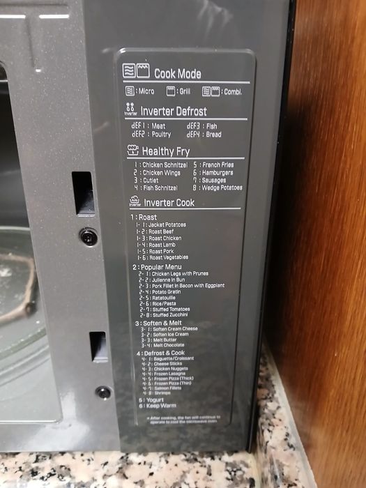 Microondas, sem uso, com garantia de 4 anos