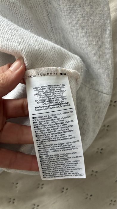 Nike XS/34 dresowa sukienka pudrowy roz szara
