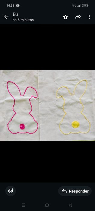 Tote bag pano cru bordado a mão