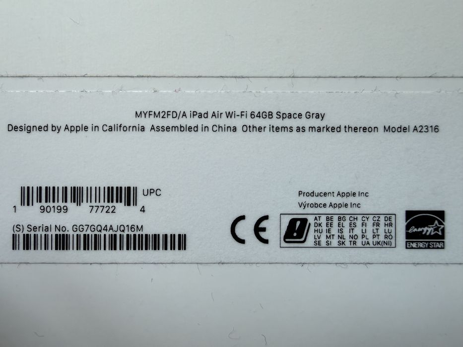 Apple iPad Air 4 Gen 64GB Wifi
