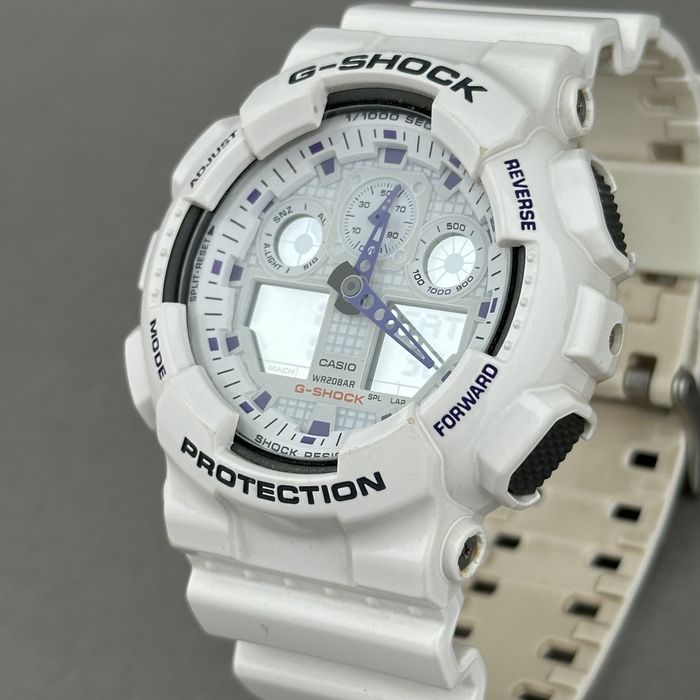 Zegarek naręczny męski Casio G-Shock biały | funkcje sportowe | WR