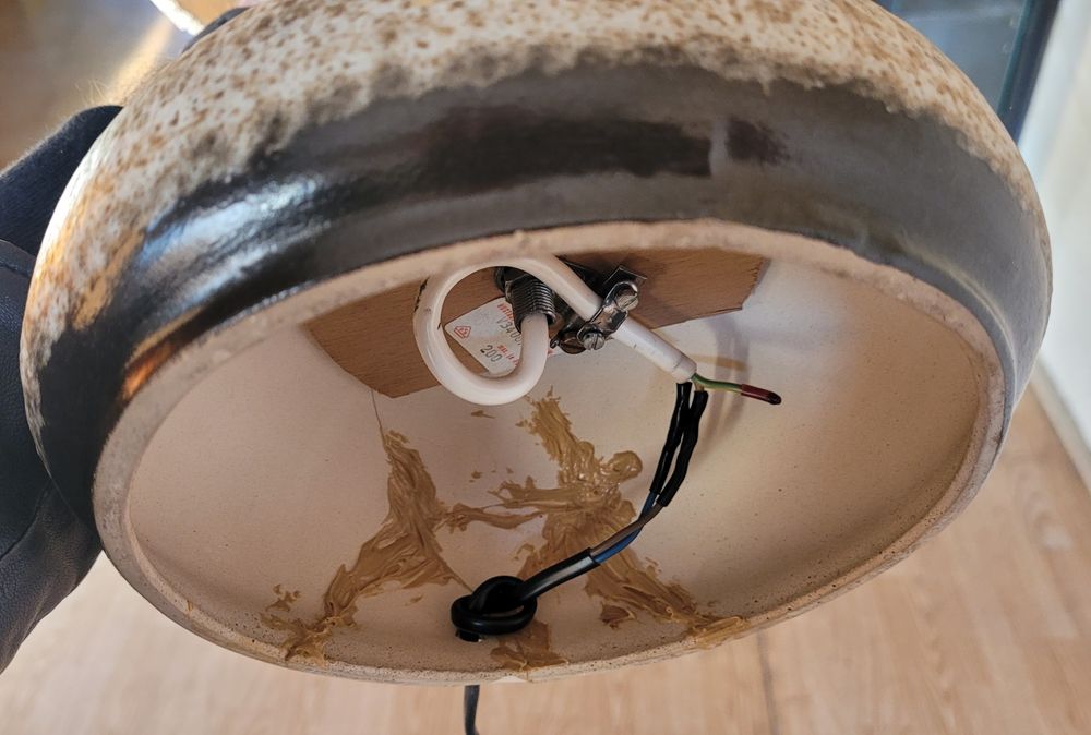 Stara lampa stołowa Boho