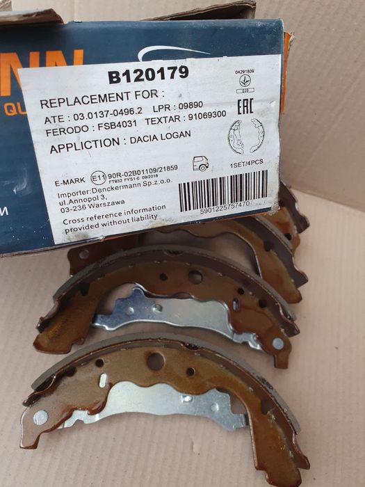 Барабаные колодки logan,sandero, duster,lodgy,kangoo барабаннi заднi