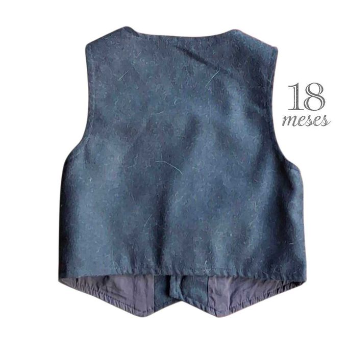 Conjunto Camisa + Colete Azul Kiabi 18 meses