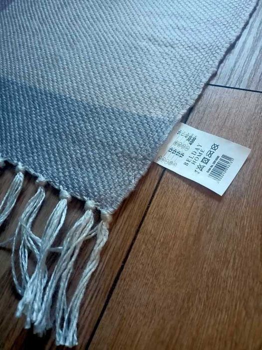 Dywan do domu z frędzlami dywanik geometryczny