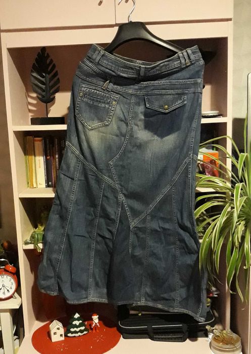 Spodnica jeansowa maxi 38 h&m