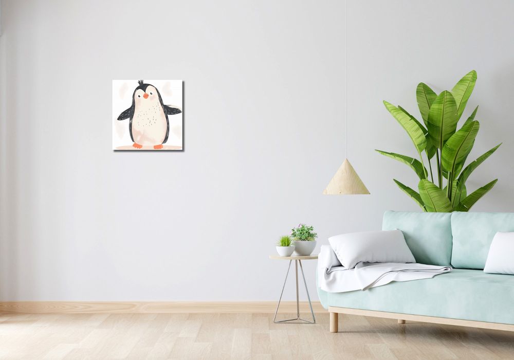 Obraz 40x40cm Radość Małego Pingwinka