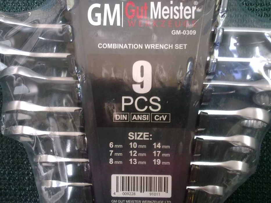 Набор рожково-накидных ключей Gut Meister 9 шт. Германия