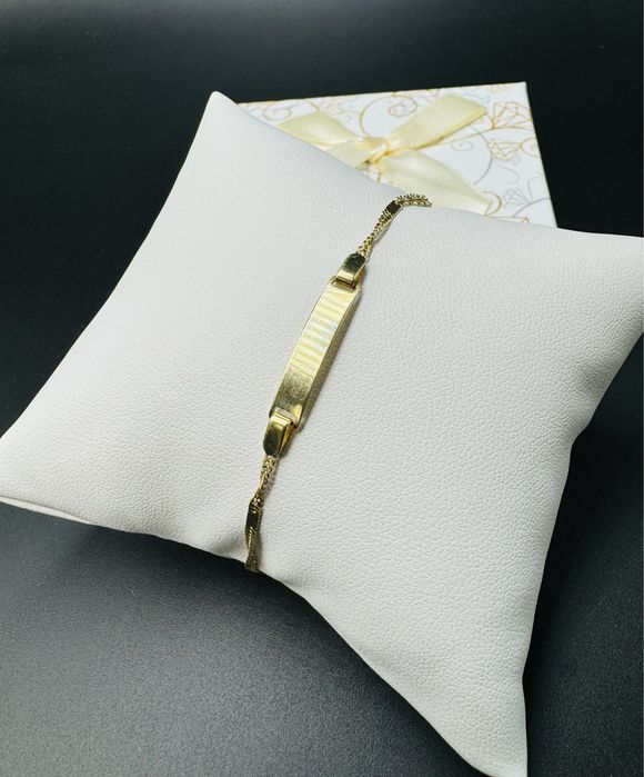 Nowa zlota bransoletka proba 585 waga 1,56g do graweru