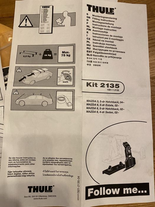 Thule bagażnik dachowy aero + kit Mazda 3 6