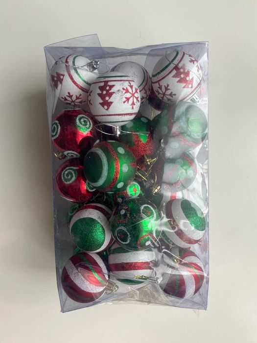 Zestaw bombek bożonarodzeniowych 30 sztuk