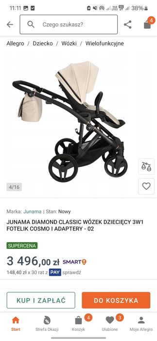 Wozek junama diamond 3w1