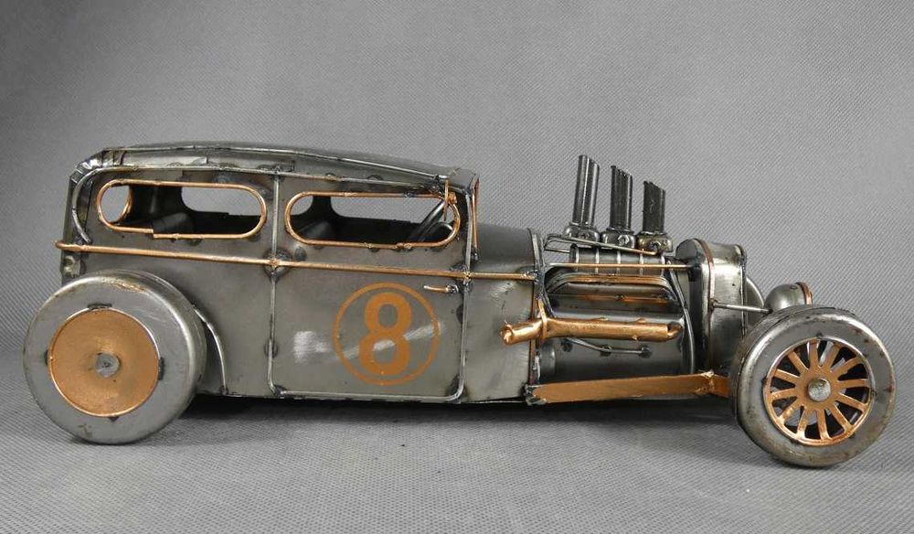 Metalowy model pojazd HOT ROD wyścigowy auto 30,5 cm