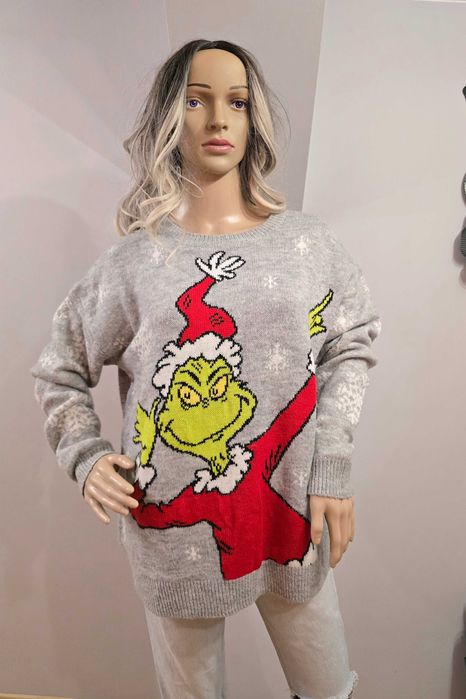 Sweter z Grinch świąteczny