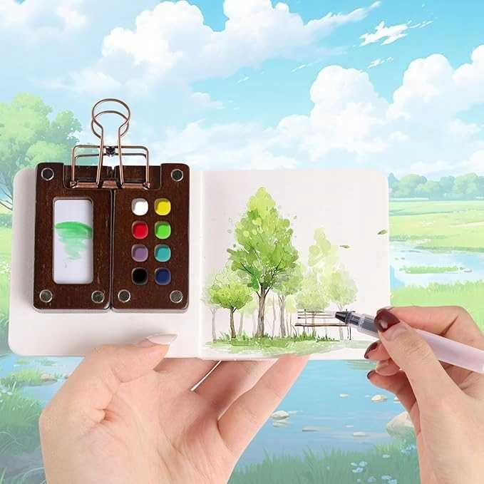 Mini zestaw akwarelowy podróżny