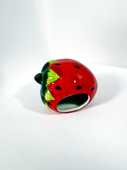 Керамический домик для хомяка/крысы "Клубничка", 12х10х9см. "Вкусно!"