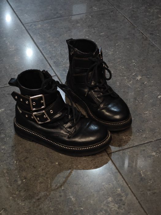 Buty jesienne trapery botki skórzane kozaki 29