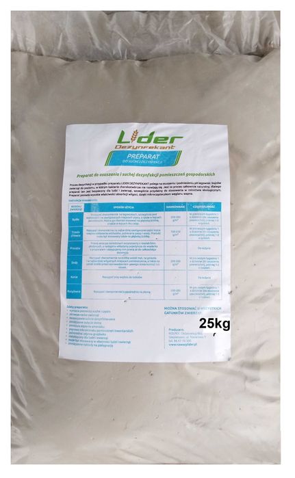 Preparat do osuszania legowisk, Lider dezynfekant worek 25kg
