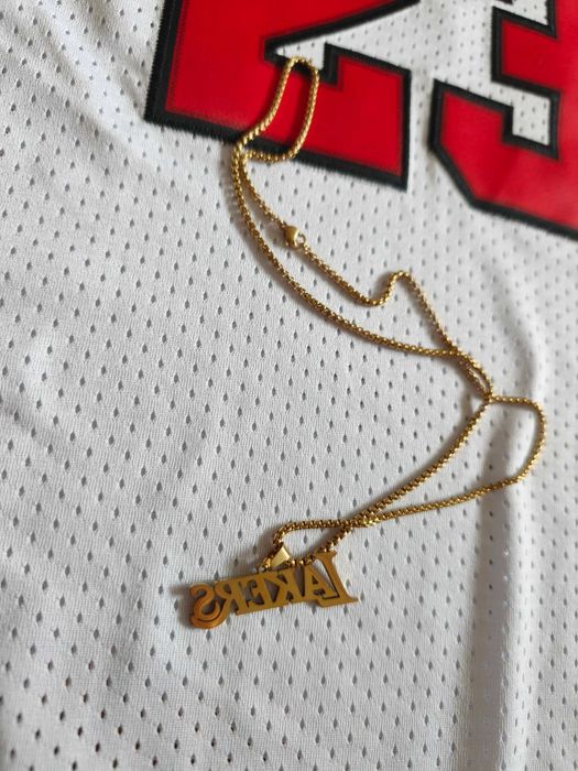 Los Angeles Lakers chain łańcuszek przywieszką złoty metalowy NBA lebron kobe