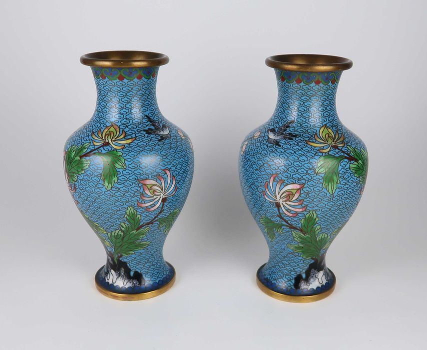 Par de Jarras Cloisonné China 17 cm