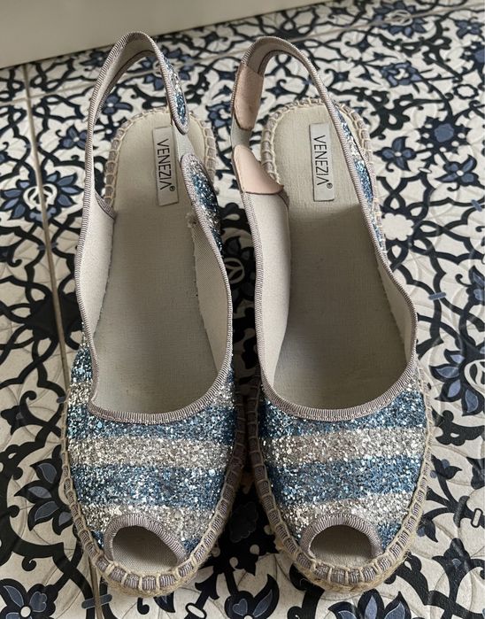 Venezia espadryle koturny sandały 39