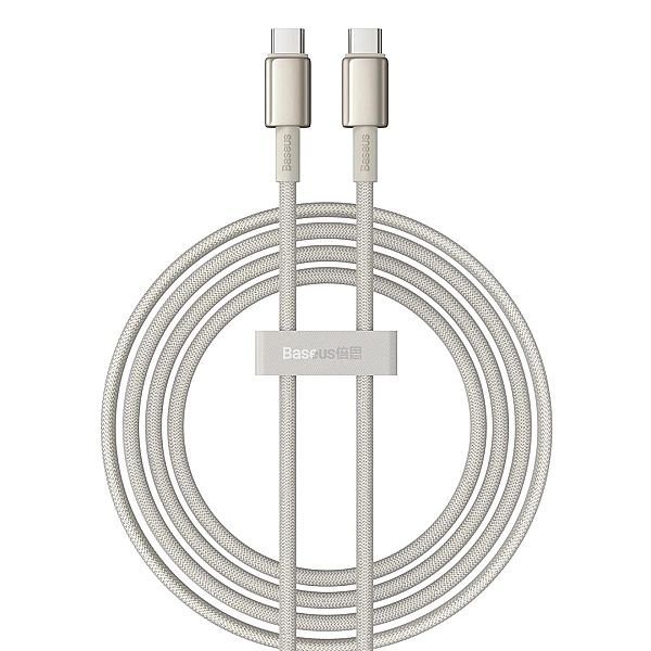 Kabel Baseus Tungsten Gold USB-C / USB-C 100W 2m - złoty