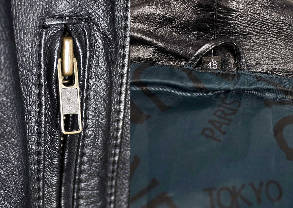 Винтажная черная кожаная куртка косуха, бомбер, пилот, мужская жилетка