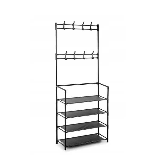 Wieszak Na Ubrania Szafka Na Buty Stojak Czarny Haczyki Loft Garderoba