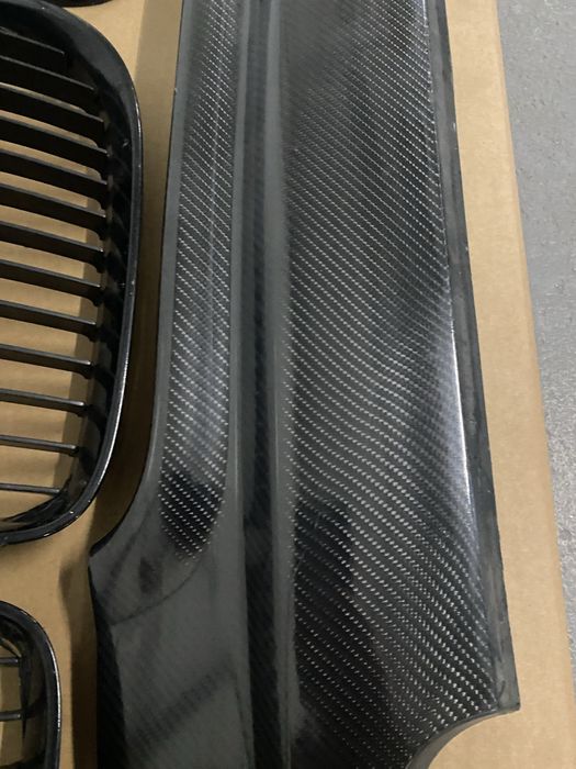Spoiler Difusor escape Carbono/ grelhas frontais/ Capas cocas espelhos Carbono BMW Série 3 Coupe E92 Cábrio E93