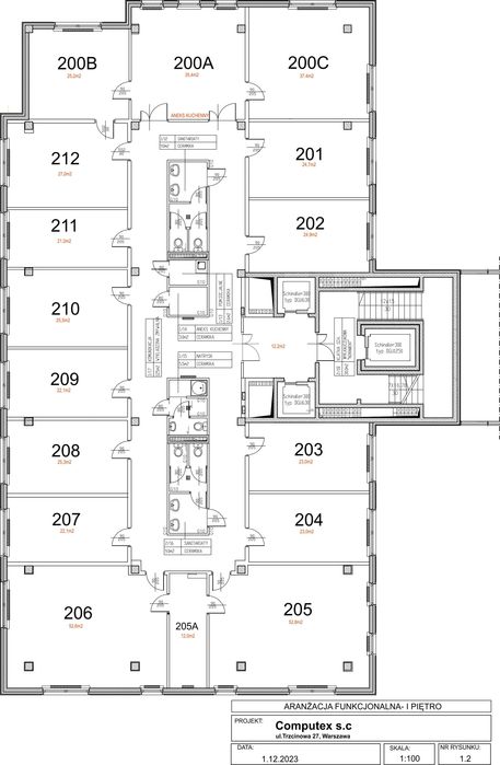 Biuro 620 m2, całe piętro w biurowcu na wyłączność
