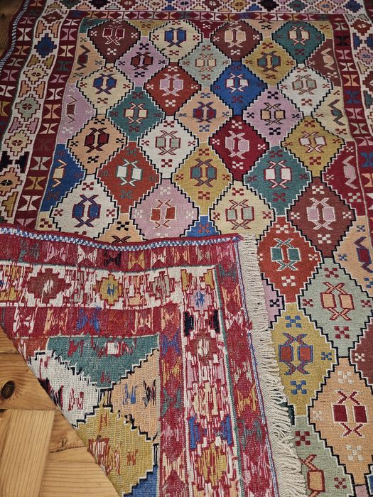Kilim Persa de Tabriz Original - 150x100cm (Novo)