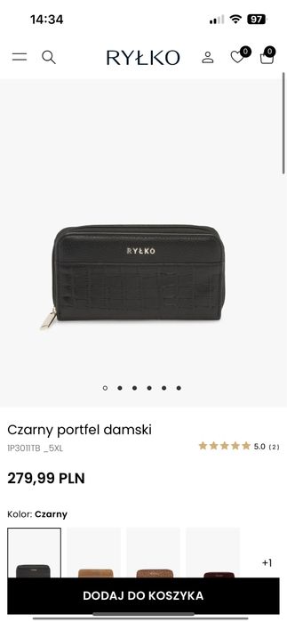 Ryłko portfel damski czarny