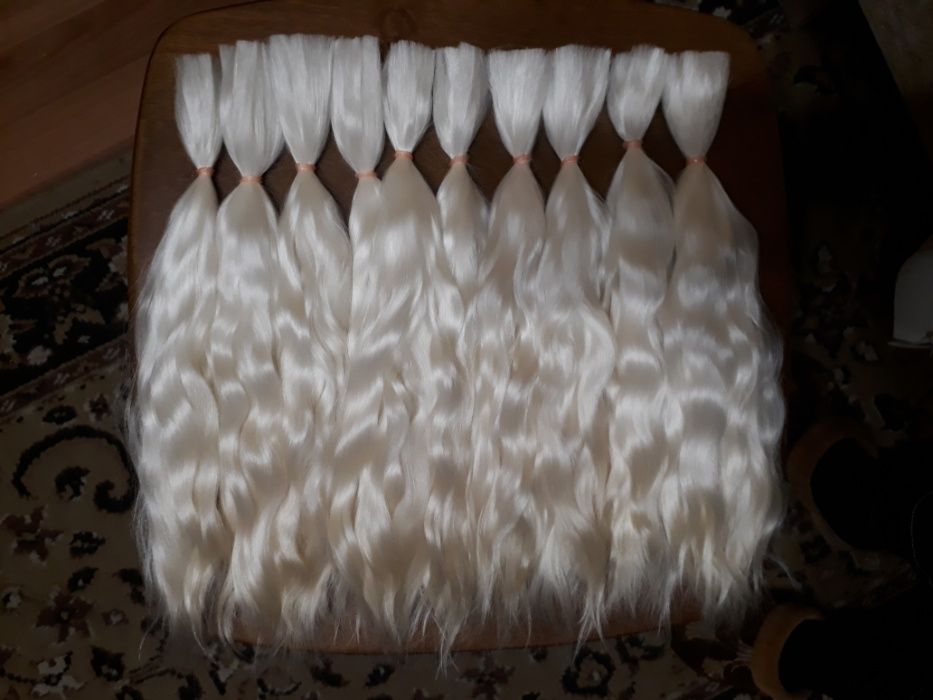 Волосы для кукол натуральные. Козий пух. Локоны козы.